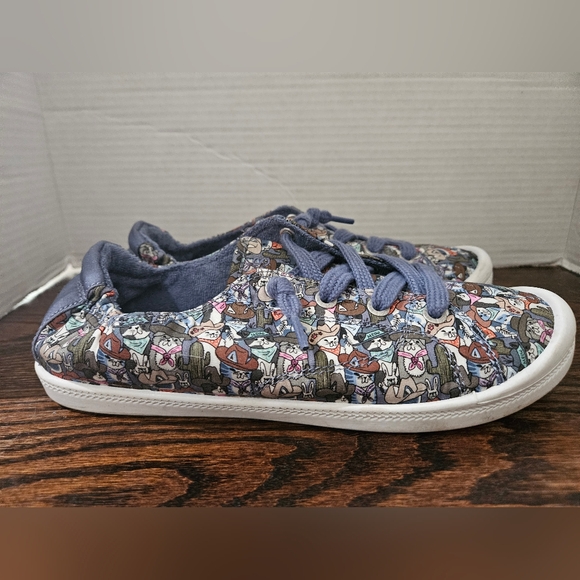 Bobs By Sketchers. Cats In Cowboy Hats. Western. EUC Size 7 ( Bin16) - Picture 2 of 8